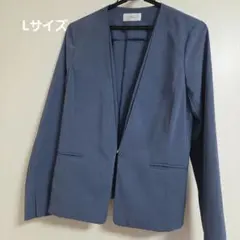 ノーカラージャケット 青色 indexのサムネイル