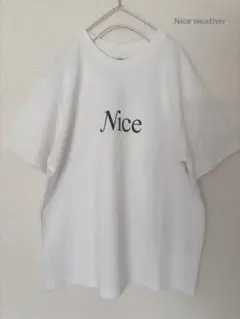 『NICE WEATHER』NiceロゴTシャツ ホワイト S タグ付き