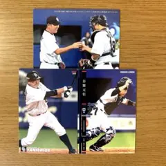 中日ドラゴンズ 谷繁元信選手カルビープロ野球カード、バンダイプロ野球カード