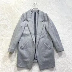 パシオーネ/40/グレー/ロングジャケット/オープンフロント/スウェット地/春秋のサムネイル