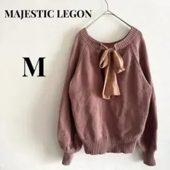 MAJESTIC LEGON マジェスティックレゴン 長袖ニット リボン ピンク