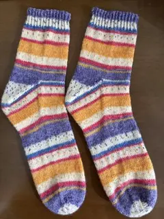 ハンドメイド　靴下　オパール毛糸