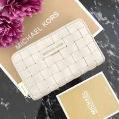 34新品 MICHAEL KORS マイケルコース 折り財布 ホワイト