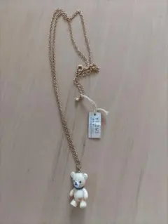 平成レトロ　テディベア　ペンダント　ネックレス ゴールド　お世話やのサムネイル