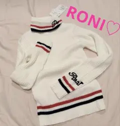 RONI♡ 新品タグ付き　ロゴニット　白・ネイビー・赤