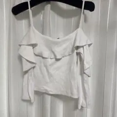 ZARA TRAFALUC オフショルダー キャミソール ホワイト Mのサムネイル