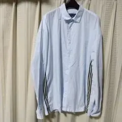 ZARA MAN ストライプシャツ Ｌサイズ 白 ザラ 長袖シャツ インポート