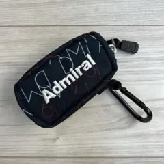 新品未使用✴︎Admiral ゴルフボールポーチ カラビナ付き ネイビー