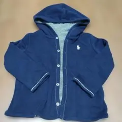 ポロラルフローレン ネイビー フード付き リバーシブルカーディガン