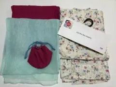 【アプレレクール】浴衣セット120 キャミソール ワンピ型 花柄 帯・巾着付き