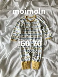 moimolnロンパース60 70 カバーオール 長袖　秋冬 男の子女の子 韓国