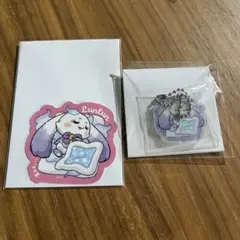 でびるんsummer ルンルン　アクリルキーホルダー　ステッカー　おひるね