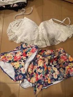 レースフラワー柄セパレート水着 Mサイズ