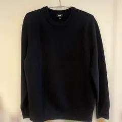 女性でも着用可　UNIQLO ブラック クルーネックニット L