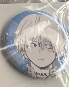 僕のヒーローアカデミア　原画展　カレッジ風スウェットバッグ　缶バッジ　轟焦凍