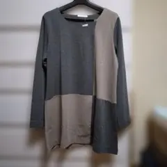 新品☆DEBUTTO　バイカラーチュニック　長袖　サイズ3L