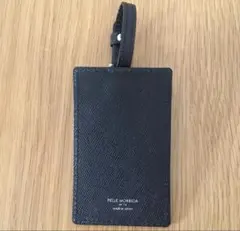 PELLE MORBIDA ペッレモルビダ 笛付きネームタグ 黒 シュリンク革 