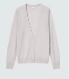 UNIQLO ライトVネックカーディガン　ライトグレイ　XXL