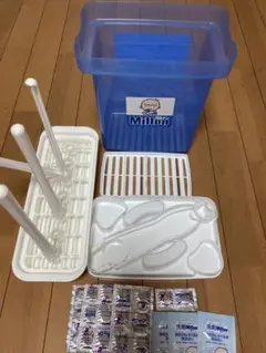 Milton 哺乳瓶用消毒ケースと付属品セット