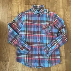 【M】Cinema チェック柄 ネルシャツ　長袖シャツ