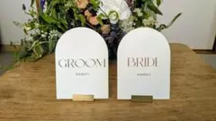 結婚式 受付カード groom & bride
