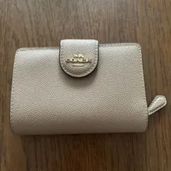 COACH 二つ折り財布 ベージュ