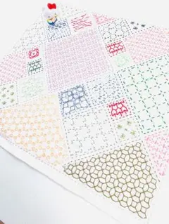 刺し子ふきん　四角合わせ