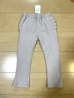 【新品】プティマイン　裏起毛バックフリルレギンス　100