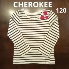 CHEROKEE 西松屋 ロンT 長袖Tシャツ 120cm ボーダーのサムネイル