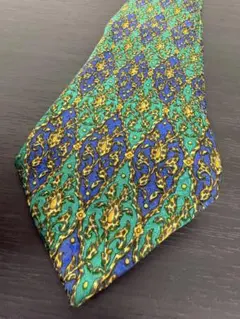 ★希少★ジャンニヴェルサーチ ネクタイ バロック柄 シルク 緑 青 金 豪華