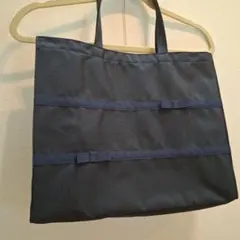 ネイビー ナイロン お受験用トートバッグ