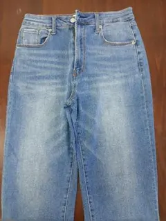 NAVY レディース ハイウエスト デニムパンツ ジーンズ ブルー カジュアルのサムネイル