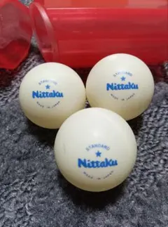 Nittaku卓球ボール3個セット+PALMA製ケース付