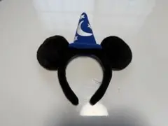 ミッキー カチューシャ　ディズニーランド 被り物　黒　青