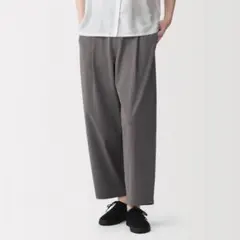 無印良品 スムースポンチイージーテーパードパンツ　チャコールグレー Mサイズ