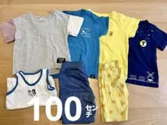100サイズ　男の子カラー　上下洋服セット　まとめ売り　夏物　半袖　半ズボン