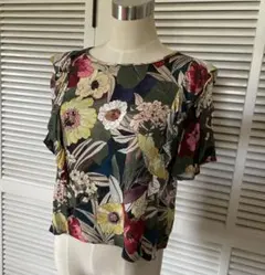 ZARA◆フラワー柄ブラウス