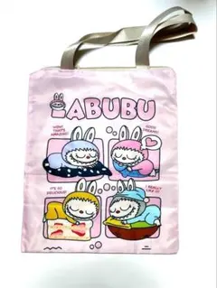 LABUBU トートバッグ ピンク ラブブ キャラクター ファスナー付き
