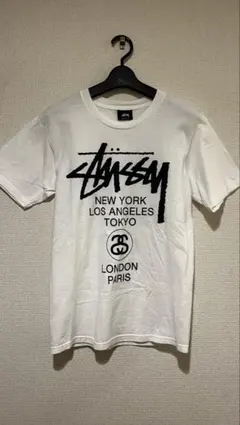 ステューシー ワールドツアー Tシャツ ホワイト Sサイズ 半袖