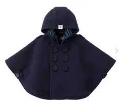 ミキハウス フリース ポンチョ ネイビー (70-90cm)