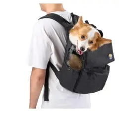 お出かけ安心✨ペット用バックパック Sサイズ　ブラック