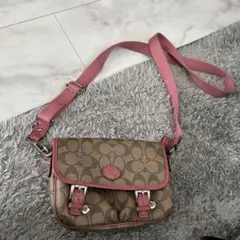 Coach ショルダーバッグ ブラウン ピンク