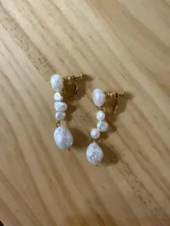 ホワイトパール ドロップイヤリング