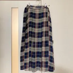【美品】チェック ロングスカート