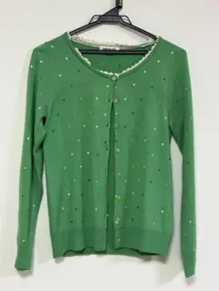 ドット柄 カーディガン