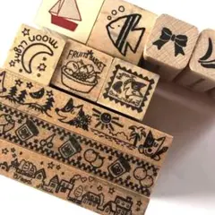 木製ラバースタンプ　海外製　国内製セット