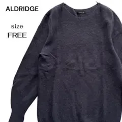 美品 アルドリッジ ALDRIDGE ラクーン混ニット チャコールグレー フリー