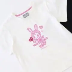 【新品未使用】限定　メゾピアノ　ペリエちゃん　ラメプリントTシャツブラック　黒 新品未使用】限定 メゾピアノ ペリエちゃん ラメプリントTシャツ