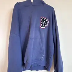 ネイビー MSBロゴ フード付きパーカー