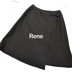 Rene ルネ 洗える ウール混 ラップ フレアスカート リボン フォーマルのサムネイル